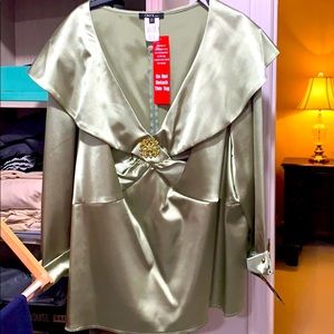 NWT sage onyx nite formal blouse. Size 2x.